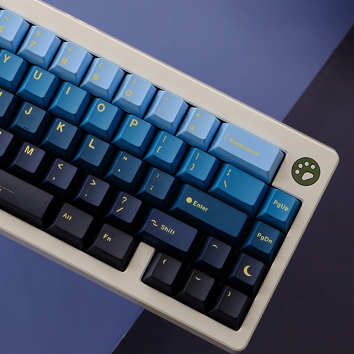 Blue Moonrise Theme Gradient Keycap Set - KeyArtisan
