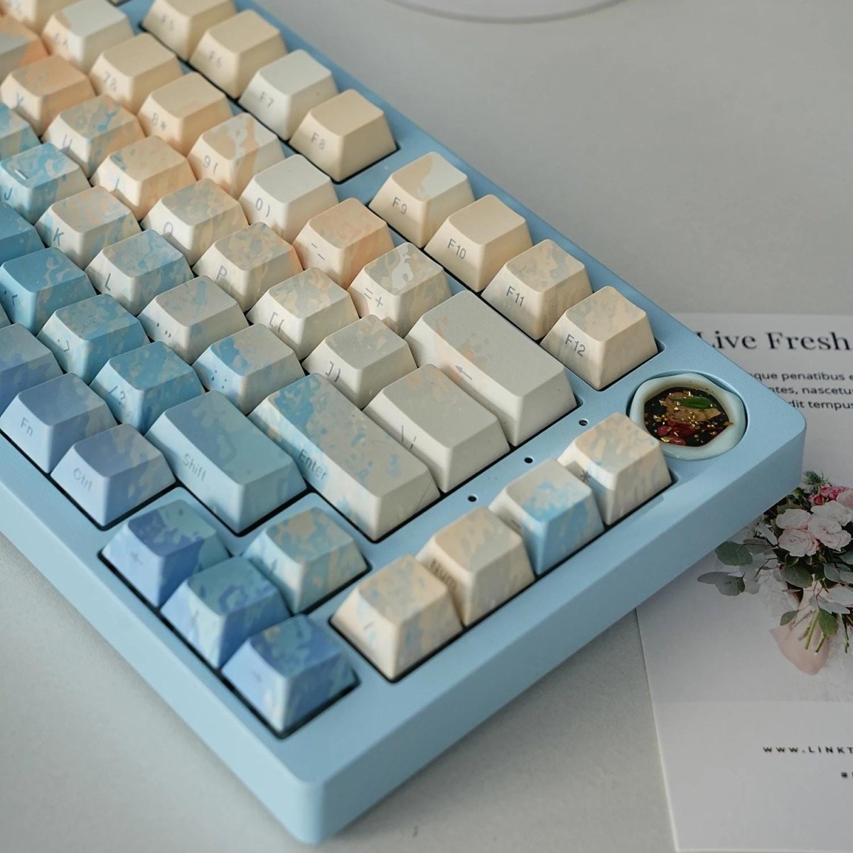 Blue Wave Gradient Keycap Set - KeyArtisan