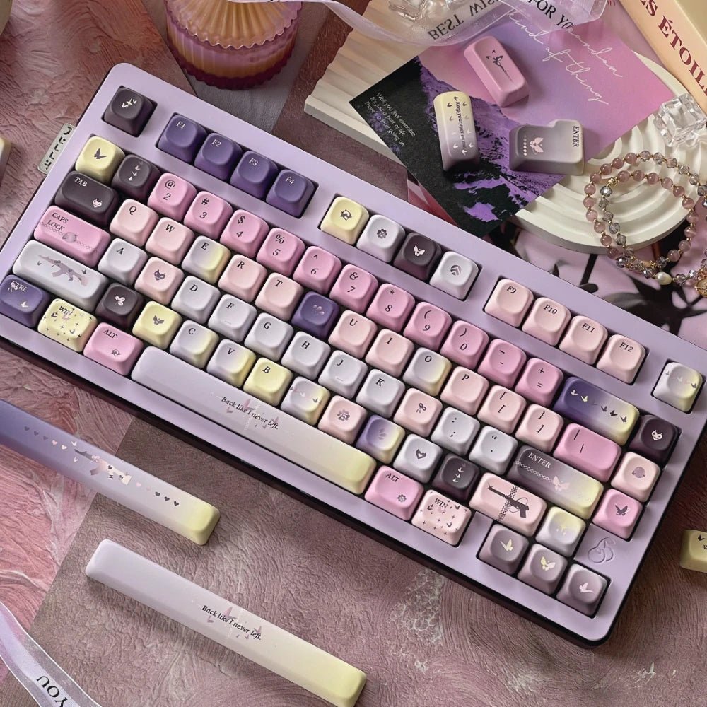 Butterfly Theme PBT SOA Artisan Keycap Set - KeyArtisan