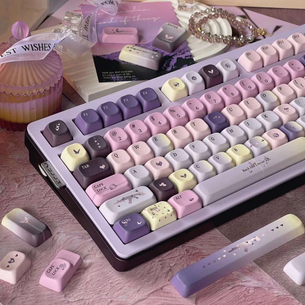 Butterfly Theme PBT SOA Artisan Keycap Set - KeyArtisan