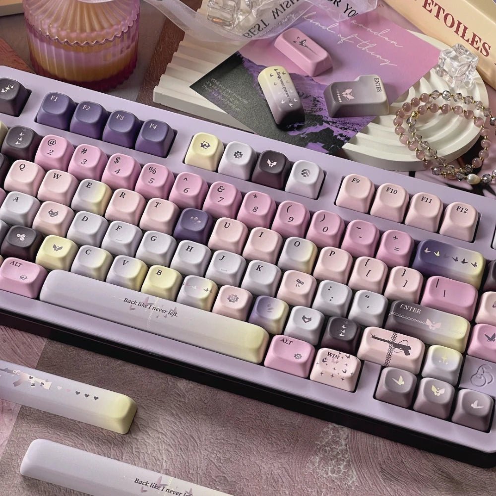 Butterfly Theme PBT SOA Artisan Keycap Set - KeyArtisan