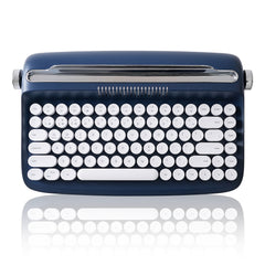 1pc YUNZII Retro Wireless BT Aesthetic Keyboard, Ergonomic Round Key Design, Multi-Device Connectivity, Hotkeys & Media Keys, with Adjustable Stand, Non-Rechargeable AAA Battery, for 36V Max Operating Voltage