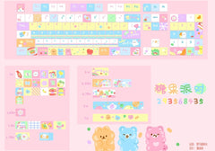 Candy Rainbow Kawaii Keycap Set - KeyArtisan