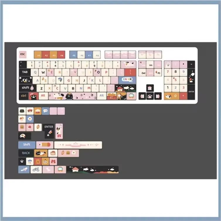 Cat & Dog Home Theme Keycap Set - KeyArtisan