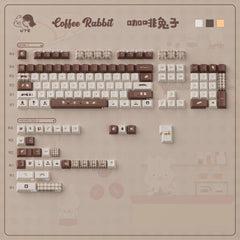 Coffee Bunny Theme Artisan Keycap Set - KeyArtisan