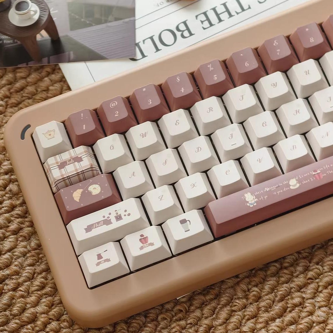 Coffee Bunny Theme Artisan Keycap Set - KeyArtisan