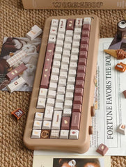 Coffee Bunny Theme Artisan Keycap Set - KeyArtisan