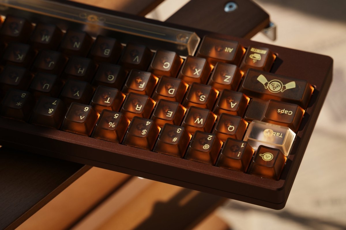 Coffee House PC Transparent Artisan Keycap Set - KeyArtisan