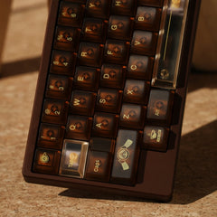 Coffee House PC Transparent Artisan Keycap Set - KeyArtisan