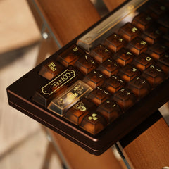 Coffee House PC Transparent Artisan Keycap Set - KeyArtisan