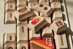 Cool 1970 Theme Retro Vintage Keycap Set - KeyArtisan