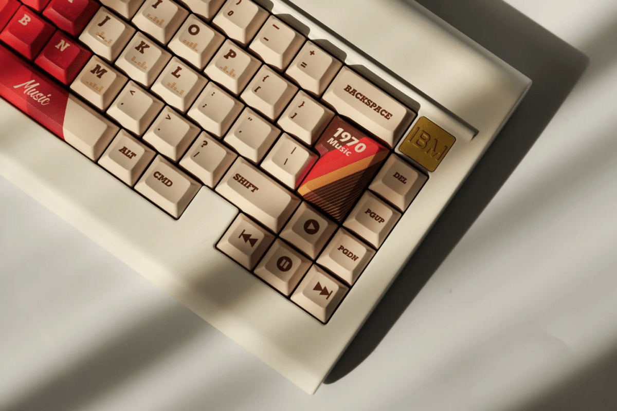 Cool 1970 Theme Retro Vintage Keycap Set - KeyArtisan