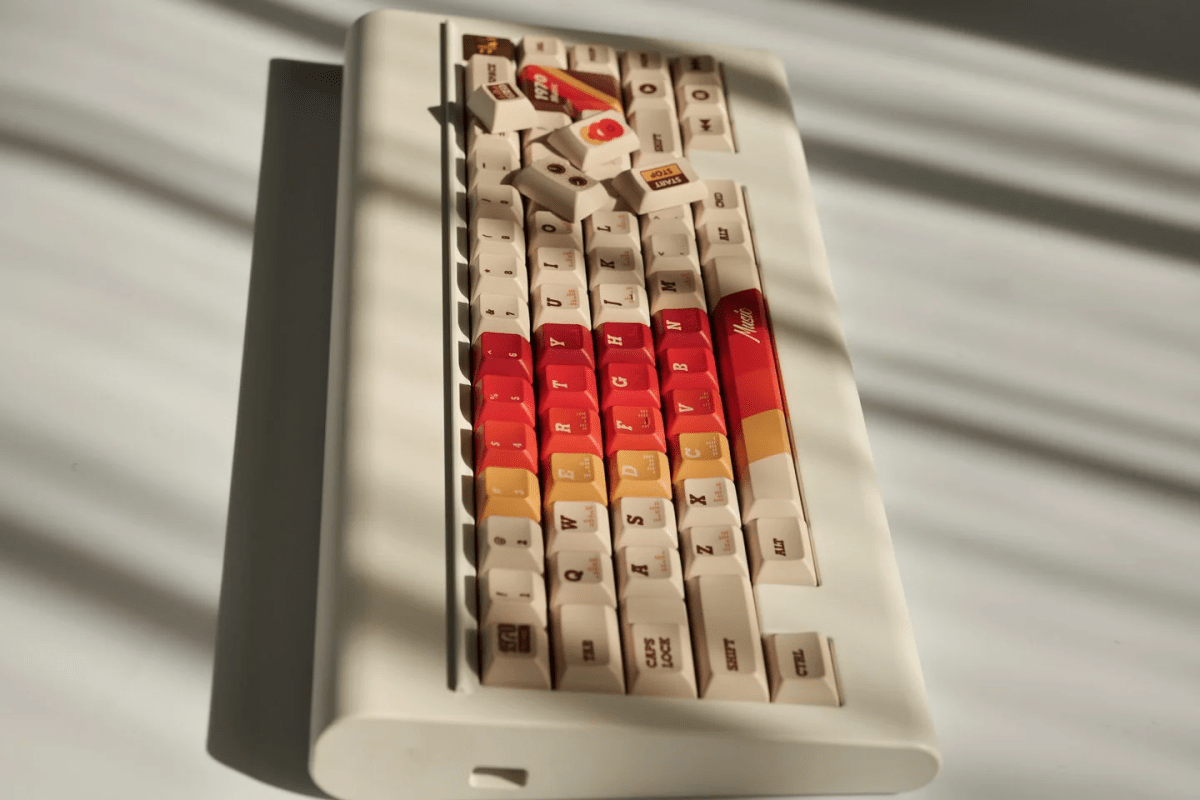 Cool 1970 Theme Retro Vintage Keycap Set - KeyArtisan
