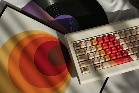 Cool 1970 Theme Retro Vintage Keycap Set - KeyArtisan