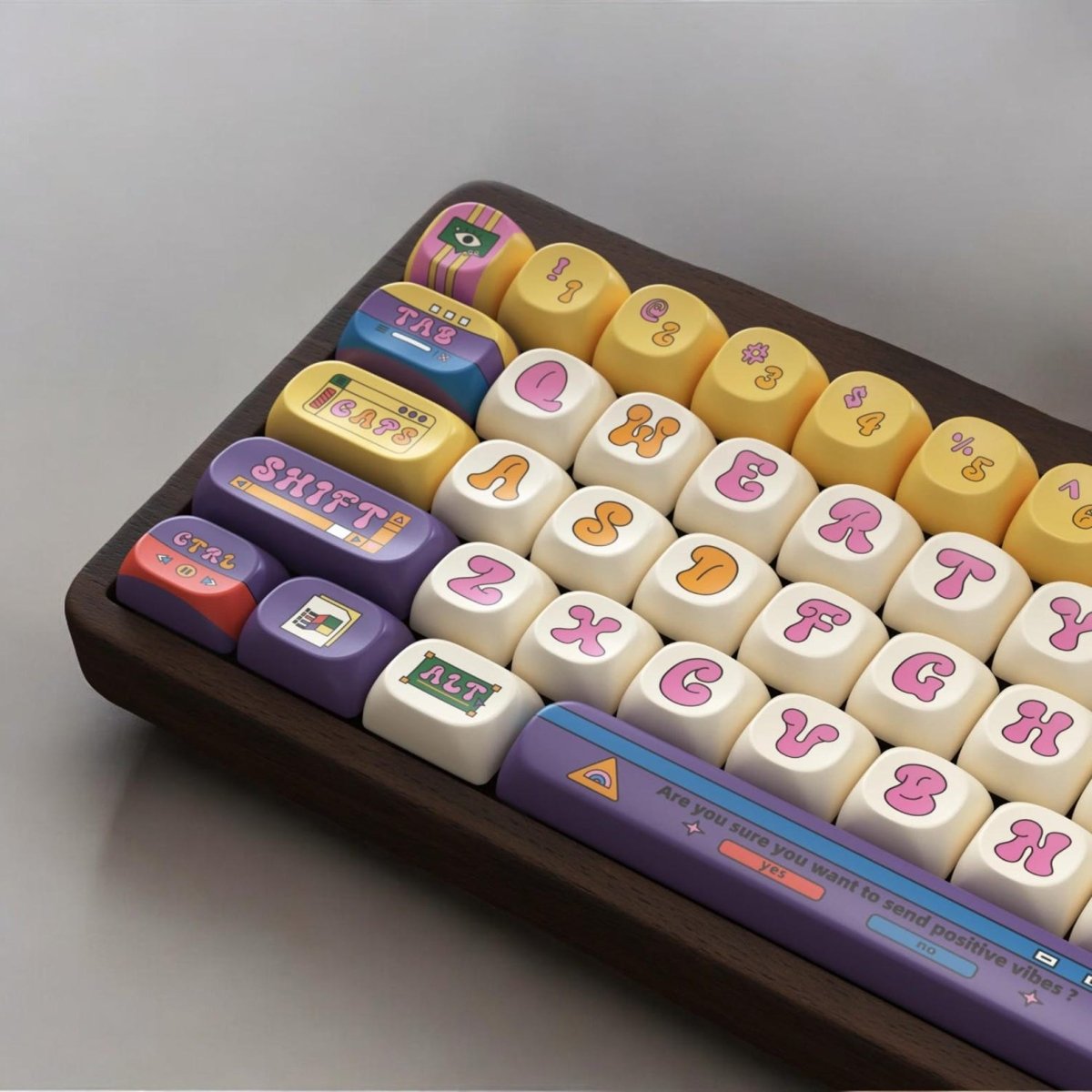 Cool American Retro Theme Graffiti Artisan Keycap Set - KeyArtisan