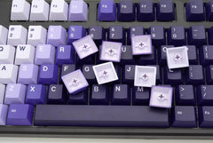 Cool Artlife Theme Purple Gradient Keycap Set - KeyArtisan