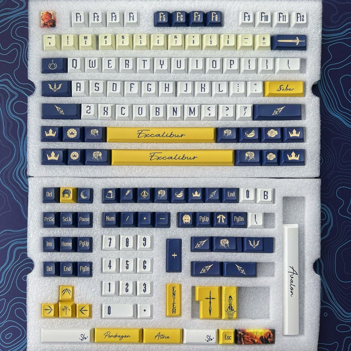Cool Artoria "King of Knights" Theme Keycap Set - KeyArtisan
