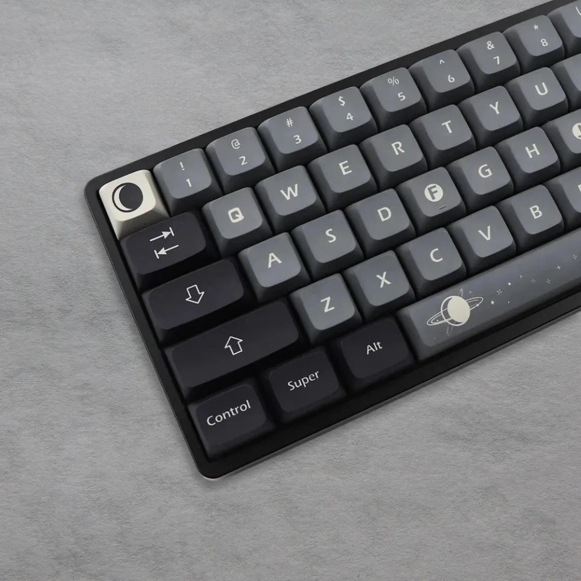 Cool Black Apollo Theme PBT XDA Keycap Set - KeyArtisan