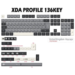 Cool Black Apollo Theme PBT XDA Keycap Set - KeyArtisan