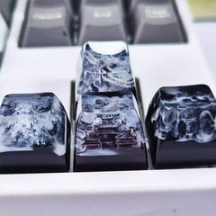 Cool Black Fuji Mountain Artisan Resin Keycap - KeyArtisan