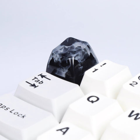 Cool Black Fuji Mountain Artisan Resin Keycap - KeyArtisan