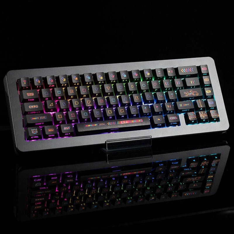 Cool Black Nightwalker PBT Backlit Keycap Set - KeyArtisan