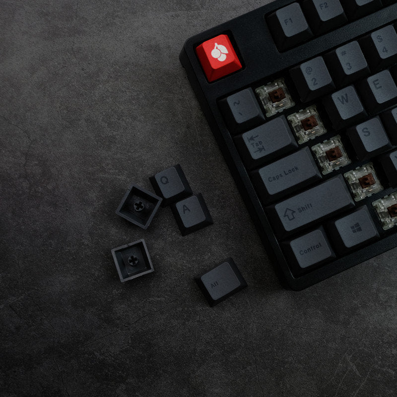 Cool Black Simple Minimalist Keycap Set - KeyArtisan