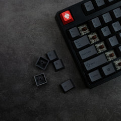 Cool Black Simple Minimalist Keycap Set - KeyArtisan