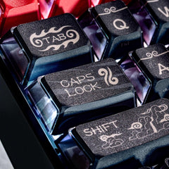 Cool Black Sun Wukong Theme Keycap Set - KeyArtisan