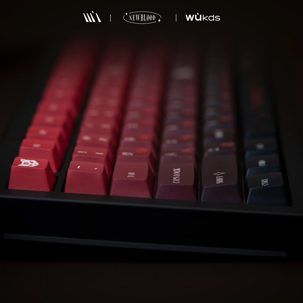 Cool Blood Theme Red Gradient Keycap Set - KeyArtisan