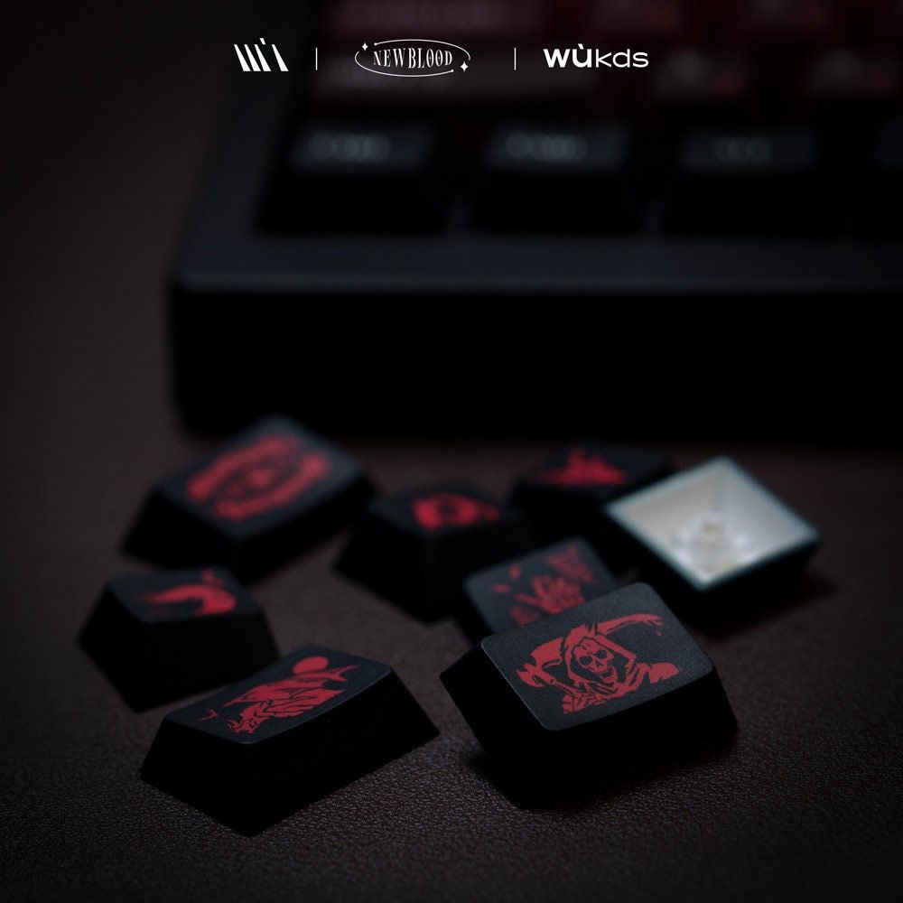 Cool Blood Theme Red Gradient Keycap Set - KeyArtisan