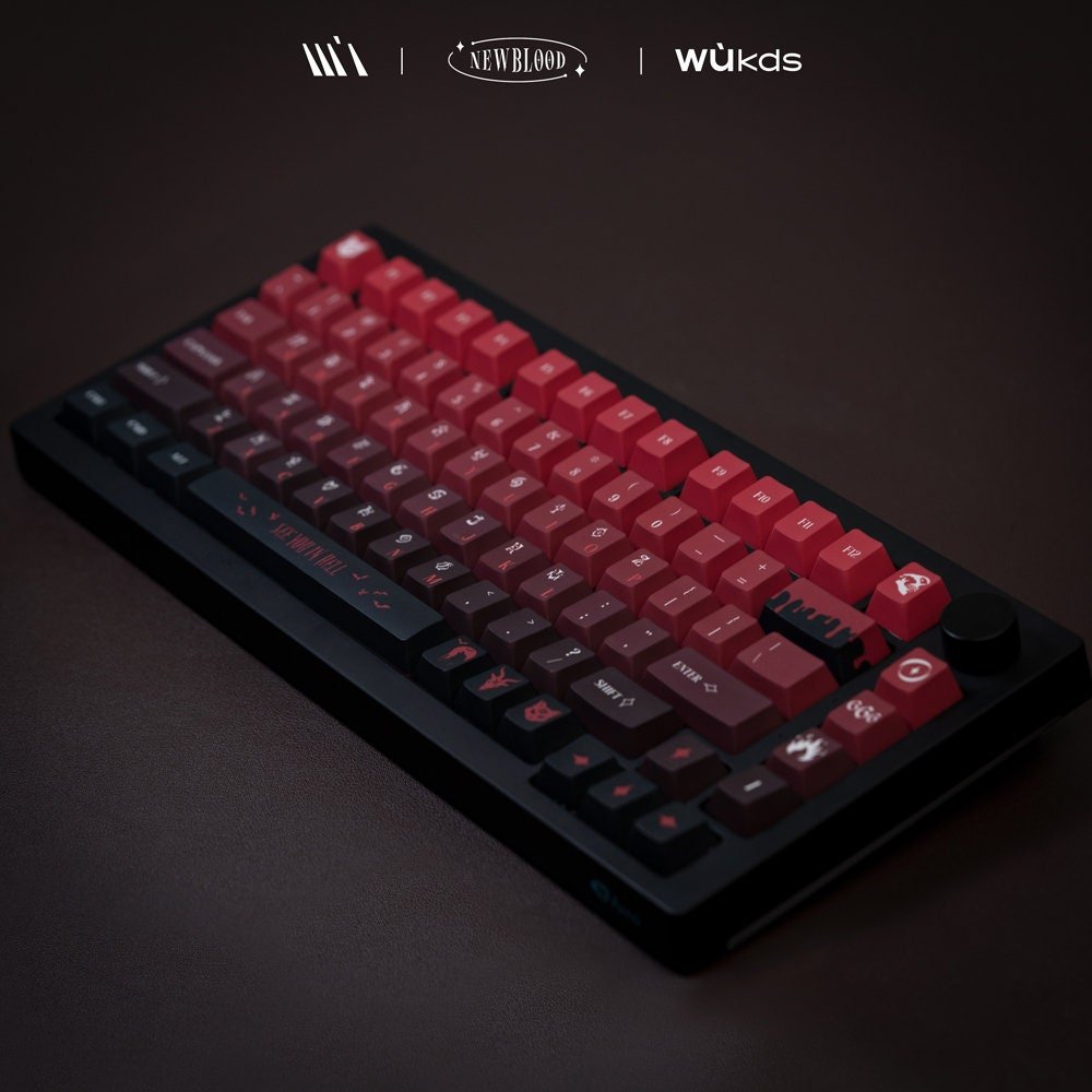 Cool Blood Theme Red Gradient Keycap Set - KeyArtisan