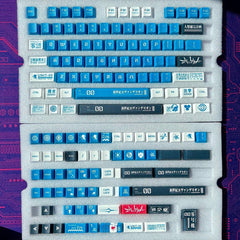 Cool Blue Eva Unit - 00 Theme Anime Keycap Set - KeyArtisan
