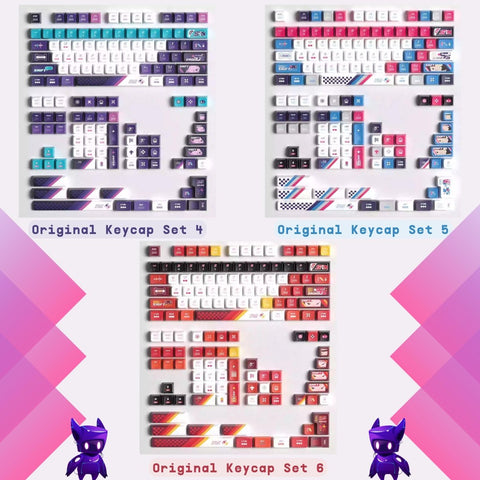 Cool Cartoon City Theme Graffiti Keycap Set - KeyArtisan