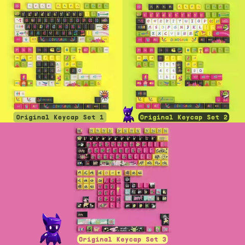 Cool Cartoon City Theme Graffiti Keycap Set - KeyArtisan