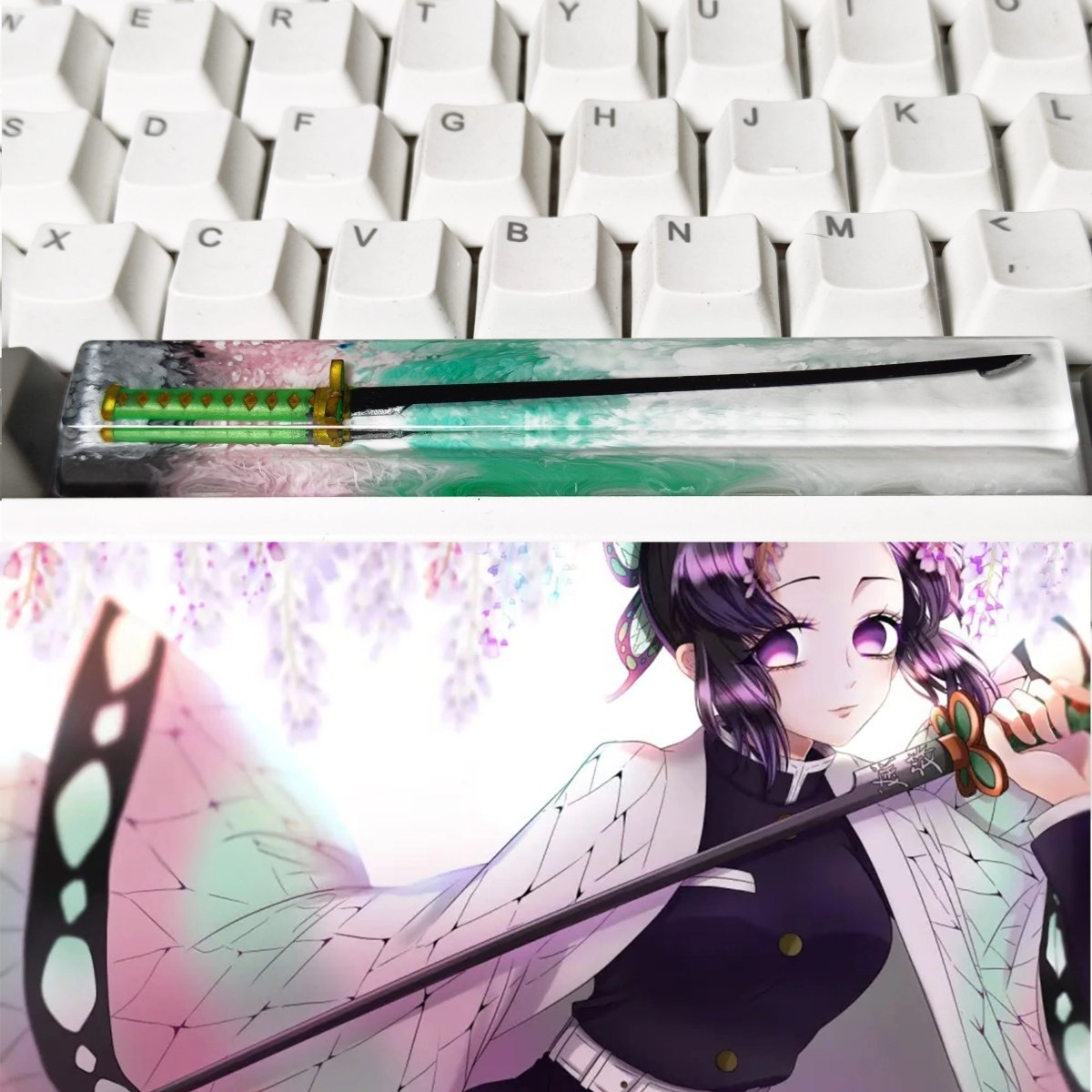 Cool Demon Slayer Resin 6.25u Spacebar Keycap - KeyArtisan