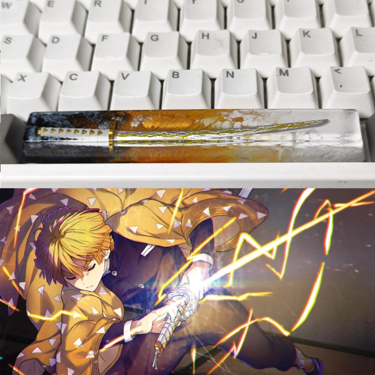 Cool Demon Slayer Resin 6.25u Spacebar Keycap - KeyArtisan