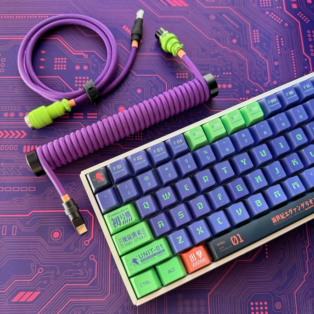 Cool Eva Unit - 01 Theme Keycap Set - KeyArtisan