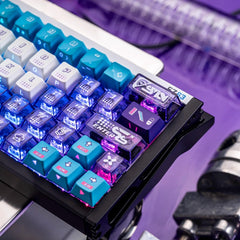 Cool Gaming Theme Purple Backlit Keycap Set - KeyArtisan
