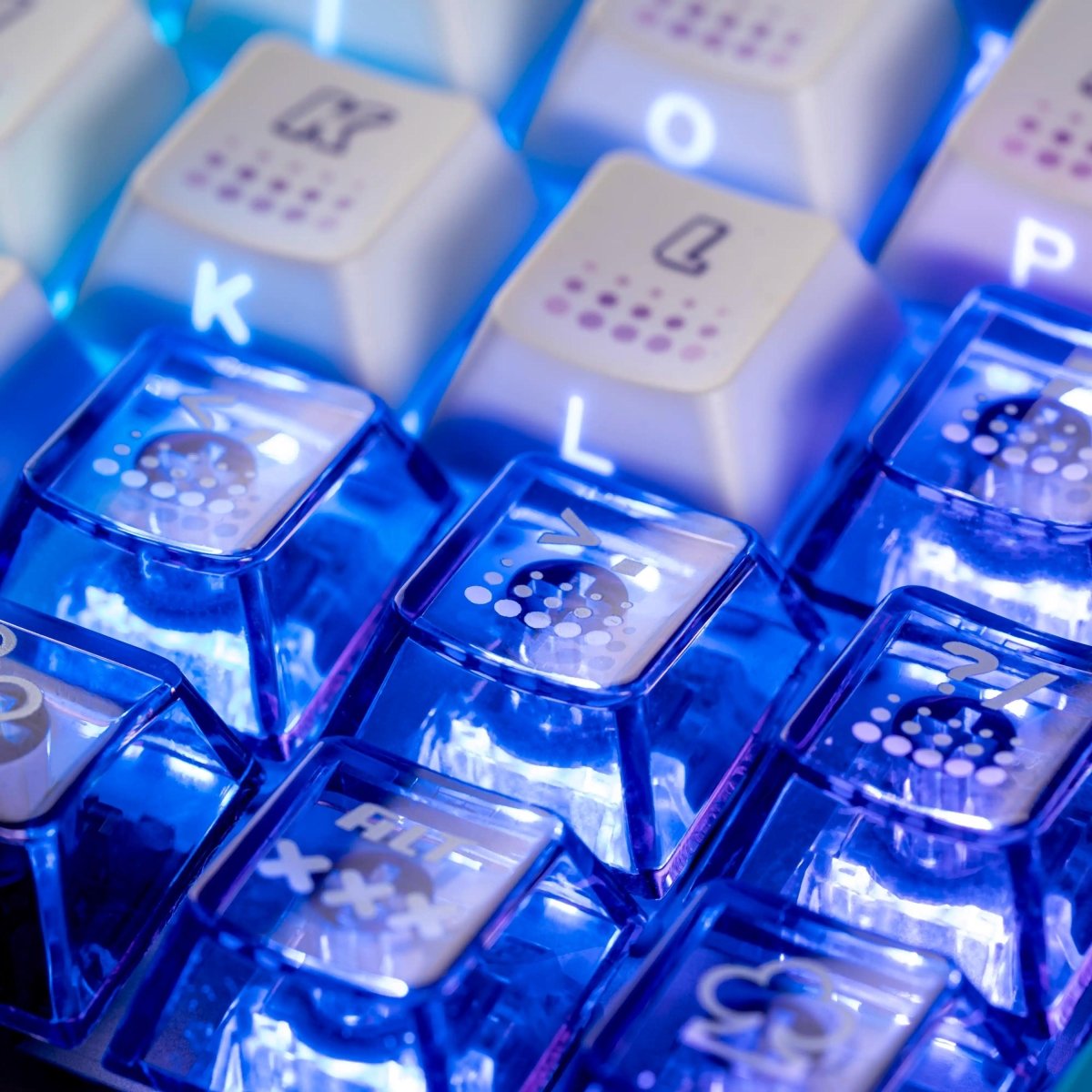 Cool Gaming Theme Purple Backlit Keycap Set - KeyArtisan