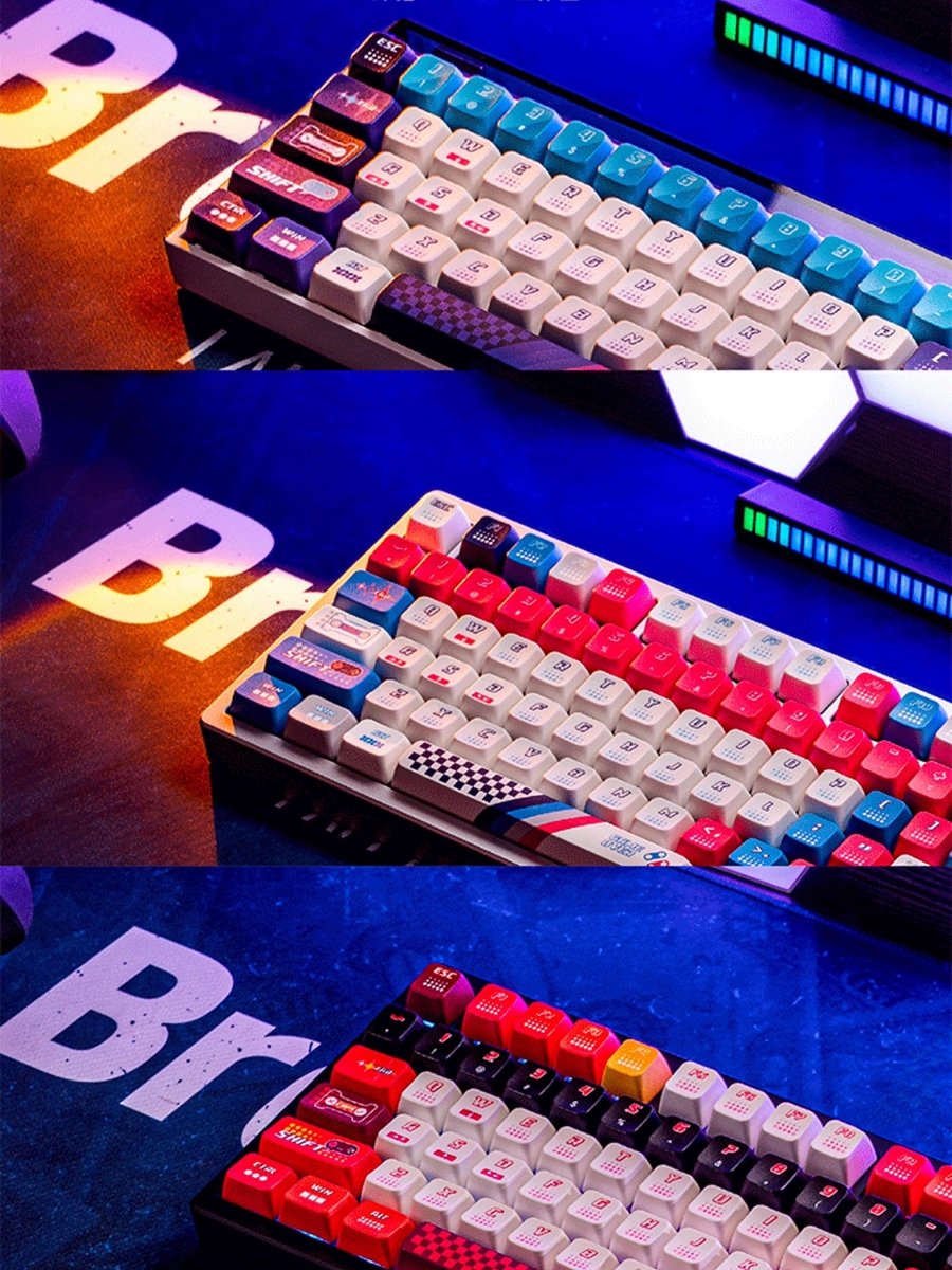 Cool Gaming Theme Purple Backlit Keycap Set - KeyArtisan