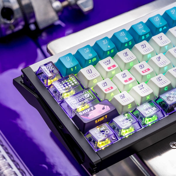 Cool Gaming Theme Purple Backlit Keycap Set - KeyArtisan