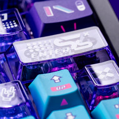 Cool Gaming Theme Purple Backlit Keycap Set - KeyArtisan