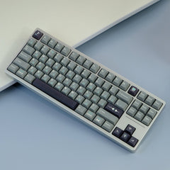 Cool Gray Binary Mist Theme Russian Keycap Set - KeyArtisan