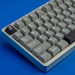 Cool Gray Binary Mist Theme Russian Keycap Set - KeyArtisan