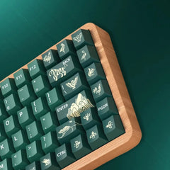 Cool Green Animal Forest Theme Keycap Set - KeyArtisan
