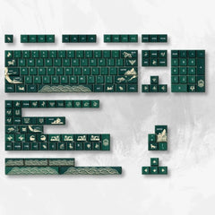 Cool Green Animal Forest Theme Keycap Set - KeyArtisan
