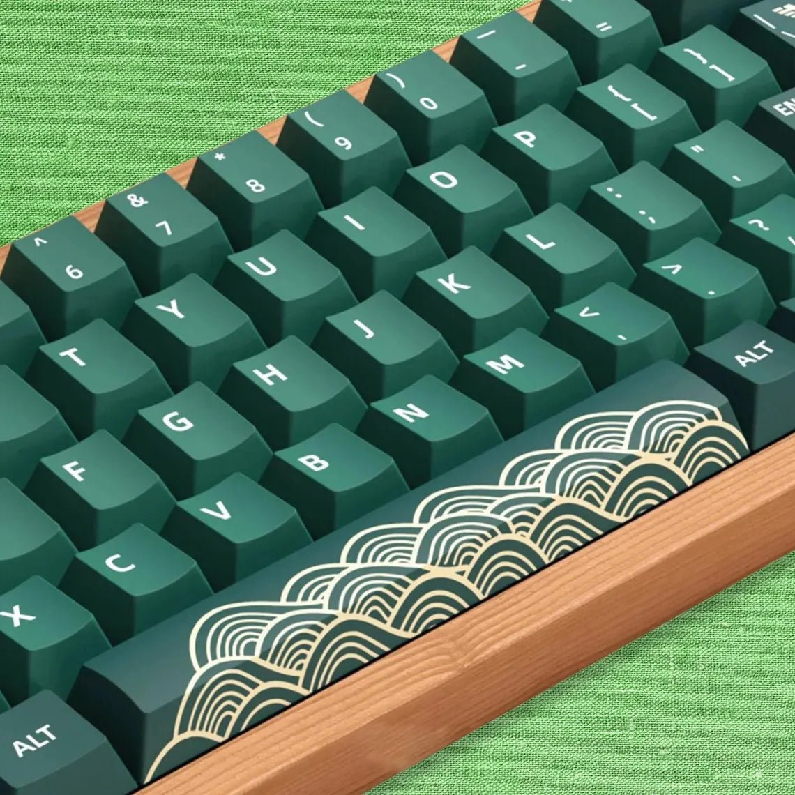 Cool Green Animal Forest Theme Keycap Set - KeyArtisan