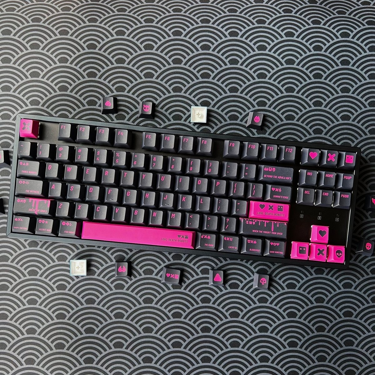Cool Love Death + Robots Theme Keycap Set - KeyArtisan