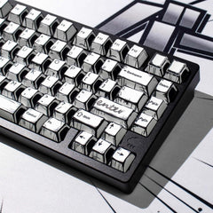 Cool Manga Theme Black & White Graffiti Keycap Set - KeyArtisan